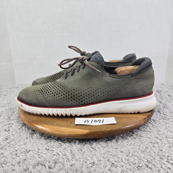 Cole Haan Mens 11M 2.ZeroGrand Gray Laser Wingtip Business Casual Daily Oxford main image 7